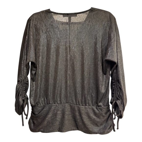 WHBM Metallic Surplice Top NWT - Picture 10 of 14